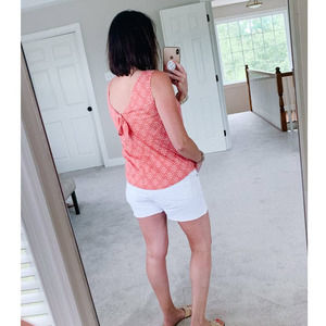 Loft Geometric Bow Back Vintage Soft Tank Size Large